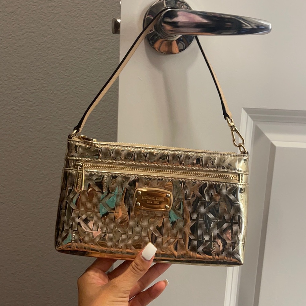 Michael Kors gold wristlet NWT